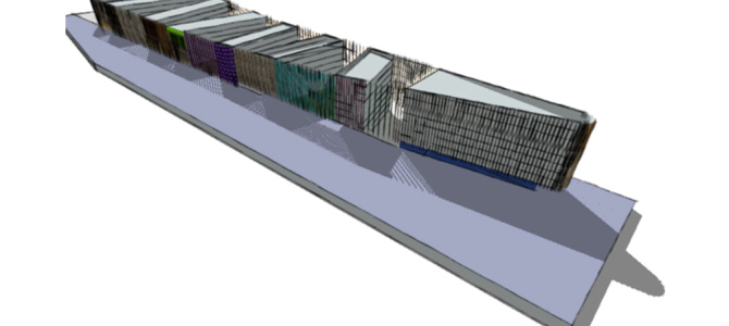 Studie arch návrhu, Praha, Administrativní komplex, Dynamický model větrání; Koncept E3 (Sekyra Group)